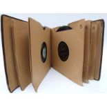 A collection of approximately 90 early gramophone records (78s) in case and albums