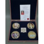 A cased oversized Royal commemorative coin set