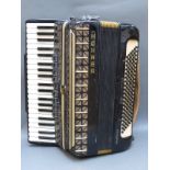 Hohner Atlantic III 120 bass piano accordion, 9 treble and 3 bass couplers,