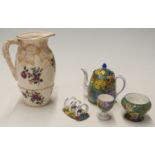 Paragon Chintz breakfast set including toast rack together with a Royal Worcester jug