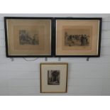 Three etchings comprising A. E.