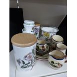 A selection of Torquay ware and Portmeirion Botanical Garden ceramics