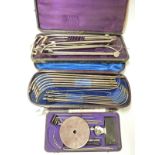 A cased set of medical catheters,