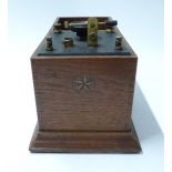 Vintage wooden cased crystal radio