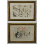 Two Boris O'Klein signed novelty dogprints,