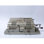 Brunsviga double mechanical calculator numbered 34-95336 to underside