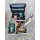 Black and Decker router, with bits in carry case,