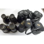 Four pairs of binoculars comprising Telemax 5 16x50,