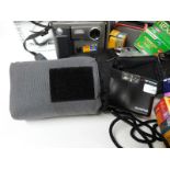 Pentax K100 D super DSLR camera with 18-55 lens, JVC digital video camera, Praktica B100 SLR camera,