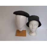 Hermes moleskin hat and a motsch for Hermes beret,