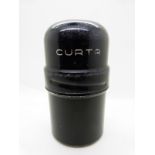 Curta Type II metal travel case or can with left-hand threaded lid