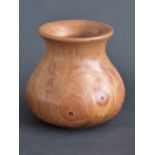 Turned treen monkey puzzle vase by Dick Mather of Bath,