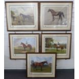 Five limited edition (850) horse racing prints after Madeleine Selfe to comemmorate the 200th Derby