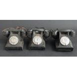 Three vintage telephones one 332L the other 332F