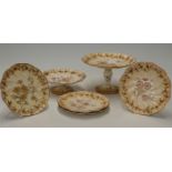 Pointons blush ivory dessert ware including tazza.