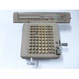 Monroe LN-160X mechanical calculator serial no J724524 in original travel case