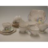 A quantity of Shelly Foxglove pattern teaware,