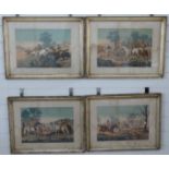 A set of four 19th century hunting prints,