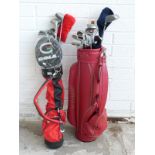 Two sets of golf clubs including Donnay, Howson, Fazer,