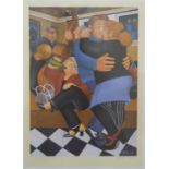 Beryl Cook pencil signed print 'Shall We Dance', 56 x 40cm,