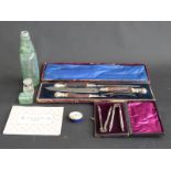 Cased carving set, cased nutcrackers,