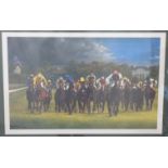 Horse racing print,