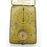 Ansonia Clock Co Sunwatch pocket sundial with instructions