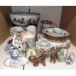 A collection of ceramics including Royal Crown Derby Imari, Hammersley and Aynsley plates,