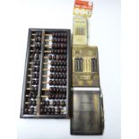 Brass Addiator addition and multiplication machine, marked M900019, with original stylus,