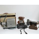 A quantity of vintage cameras including Agfa Silette,