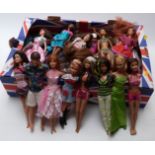 Approximately forty Barbie friend dolls including Shelly, Skipper, Ken,