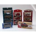 Twelve Corgi diecast model vehicles including Legends of Speed, Motoring Memories, Royal Mail,