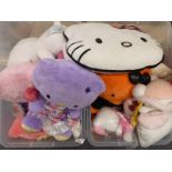 A very large collection of Hello Kitty soft toys including Savito and Build A Bear examples