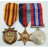 World War II medals including 1939-45 Star,