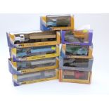 Nine Russian USSR diecast model commercial vehicles, some military,