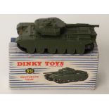 Dinky Toys diecast model Centurion Tank with green body and black tracks 651,