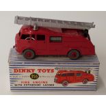 Dinky Toys diecast model Fire Engine with extending ladder and red body and hubs 955,