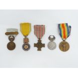 French Army commemorative and military service relating to WWI and post war service including