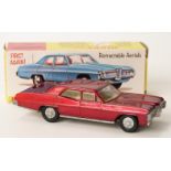 Dinky Toys diecast model Pontiac Parisienne with burgundy body, lemon interior and cast hubs 173,