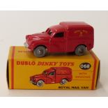 Dublo Dinky Toys diecast model Royal Mail Van with windows, red body and grey wheels 068,