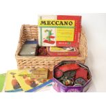 A collection of Meccano parts including outfit No.2 in original box.