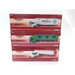 Three Corgi Hauliers of Renown limited edition diecast model lorries comprising G A Smith Scania T