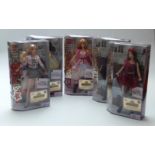 Five Barbie Stardoll dolls,