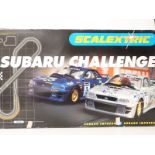 Scalextric Subaru Challenge model motor racing set C1040,