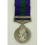 General Service Medal with Malaya clasp named to 22821178 CFN. D. Mills R.E.M.