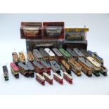 Thirty-four Corgi and similar diecast model trams including Original Omnibus Company (OOC),