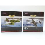 Two Corgi The Aviation Archive limited edition 1:72 scale diecast model aeroplanes Messerschmitt Me