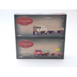 Two Corgi Vintage Glory of Steam limited edition 1:50 scale diecast model Sentinel Platform Wagons,