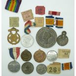 A collection of Royal Family commemorative medallions,