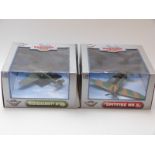 Two Air Signature World War II series 1:48 scale diecast model aeroplanes Messerschmitt BF109 99078